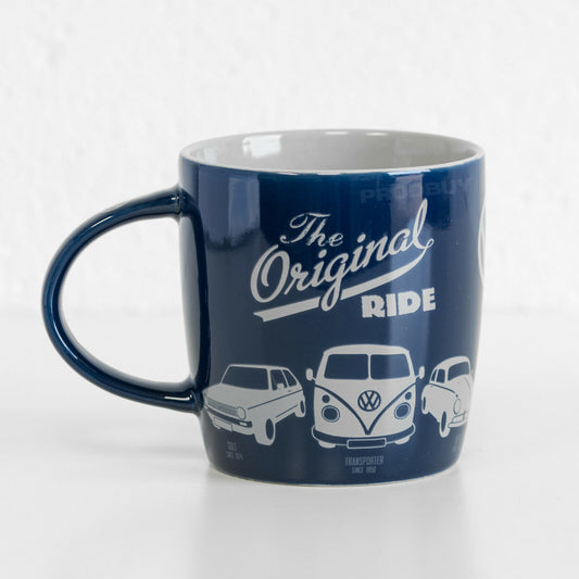 Dark Blue Volkswagen Retro Coffee Mug