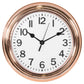 Round Wall Clock 22cm Quartz Copper Rose Gold Colour