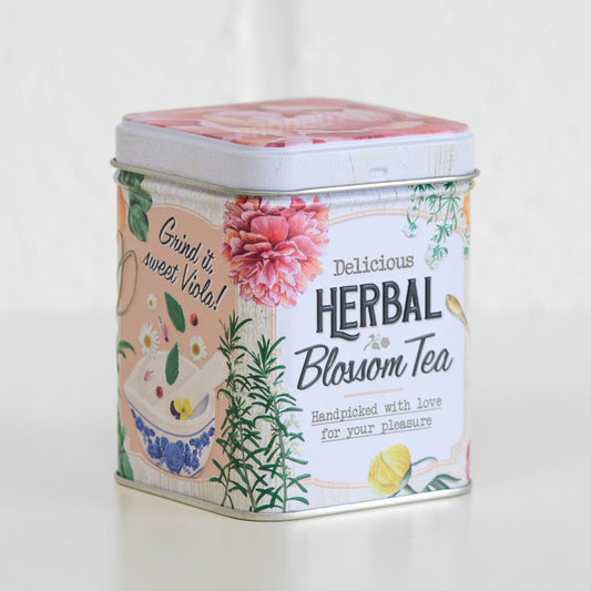 'Herbal Blossom' Small Loose Tea Storage Tin