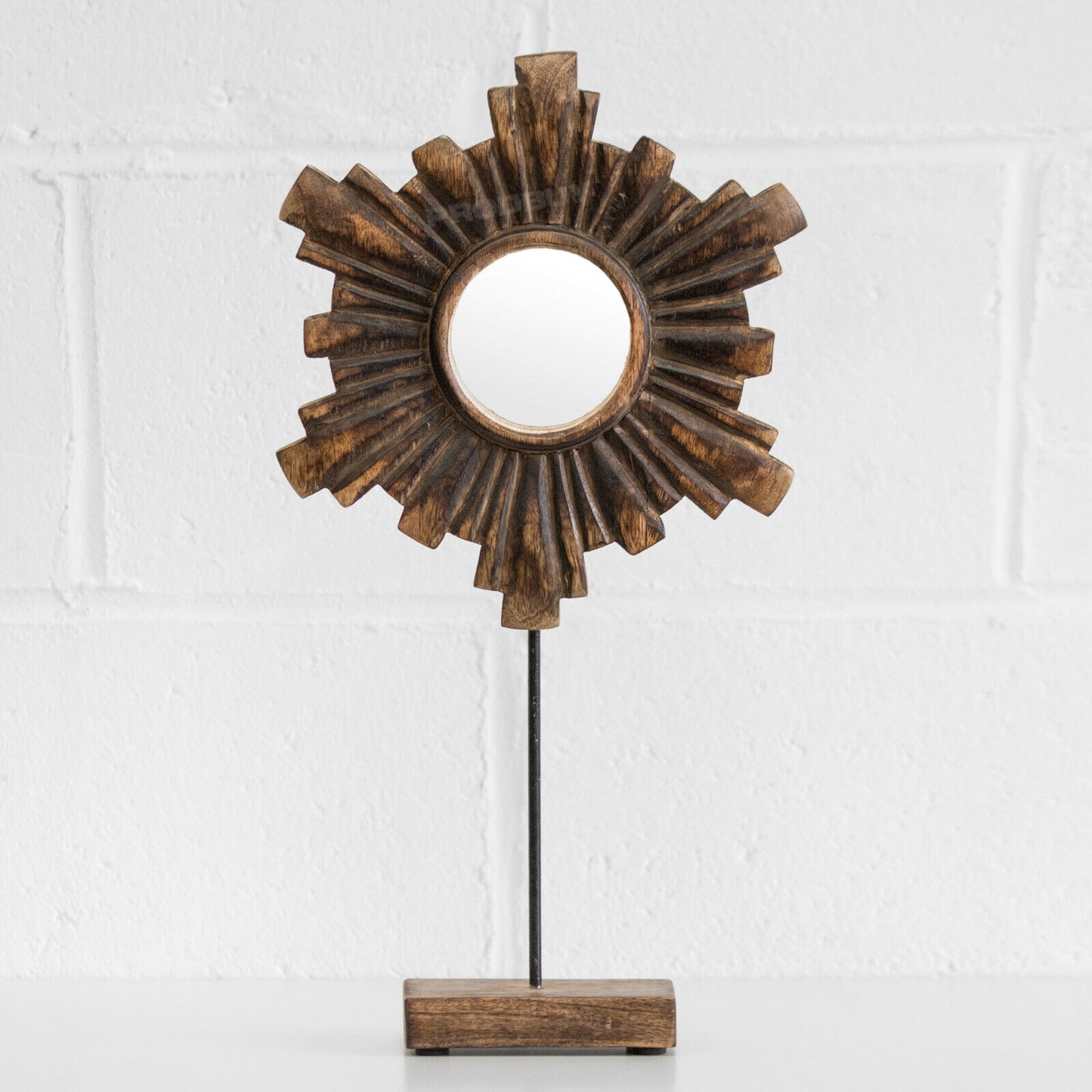 Mango Wood 46cm Tall Small Table Mirror