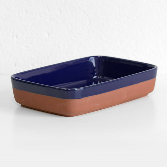 Blue Ceramic Terracotta Rectangular 11" Baking Dish