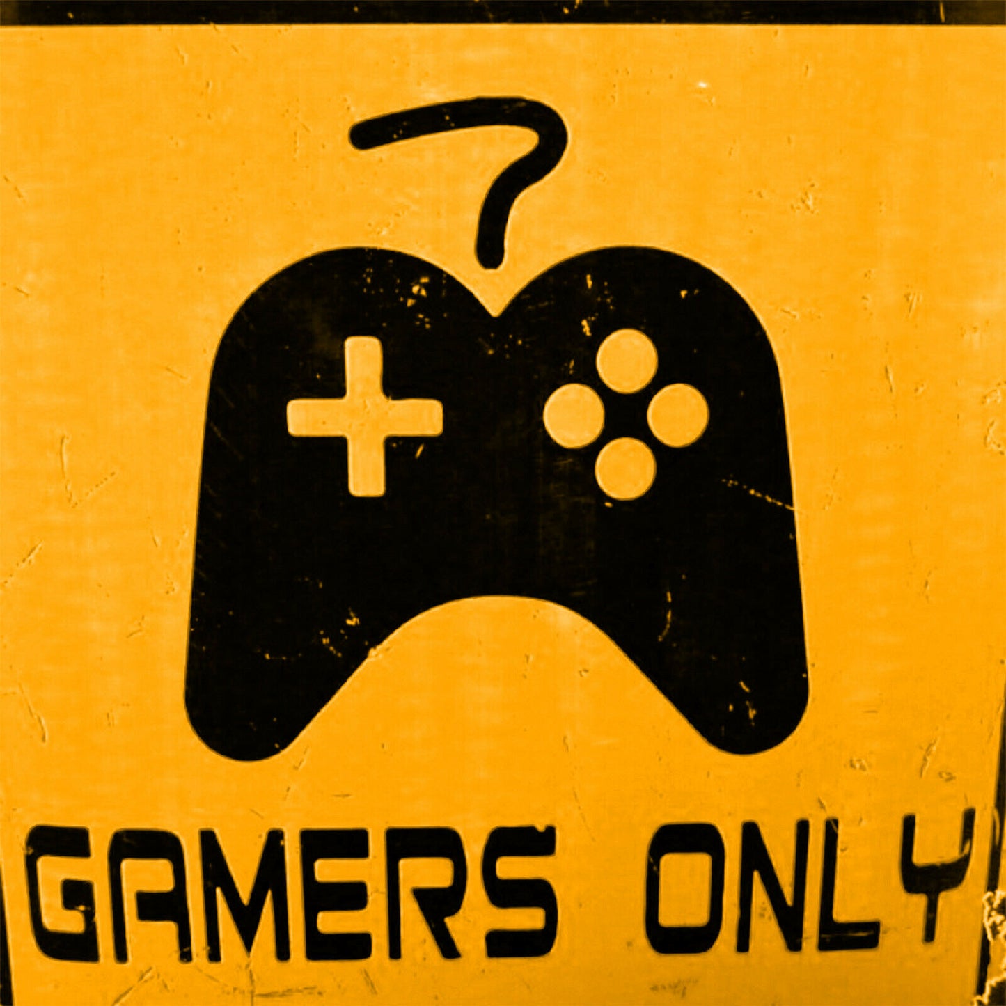 40cm 'Danger Gamers Only' Metal Wall Sign