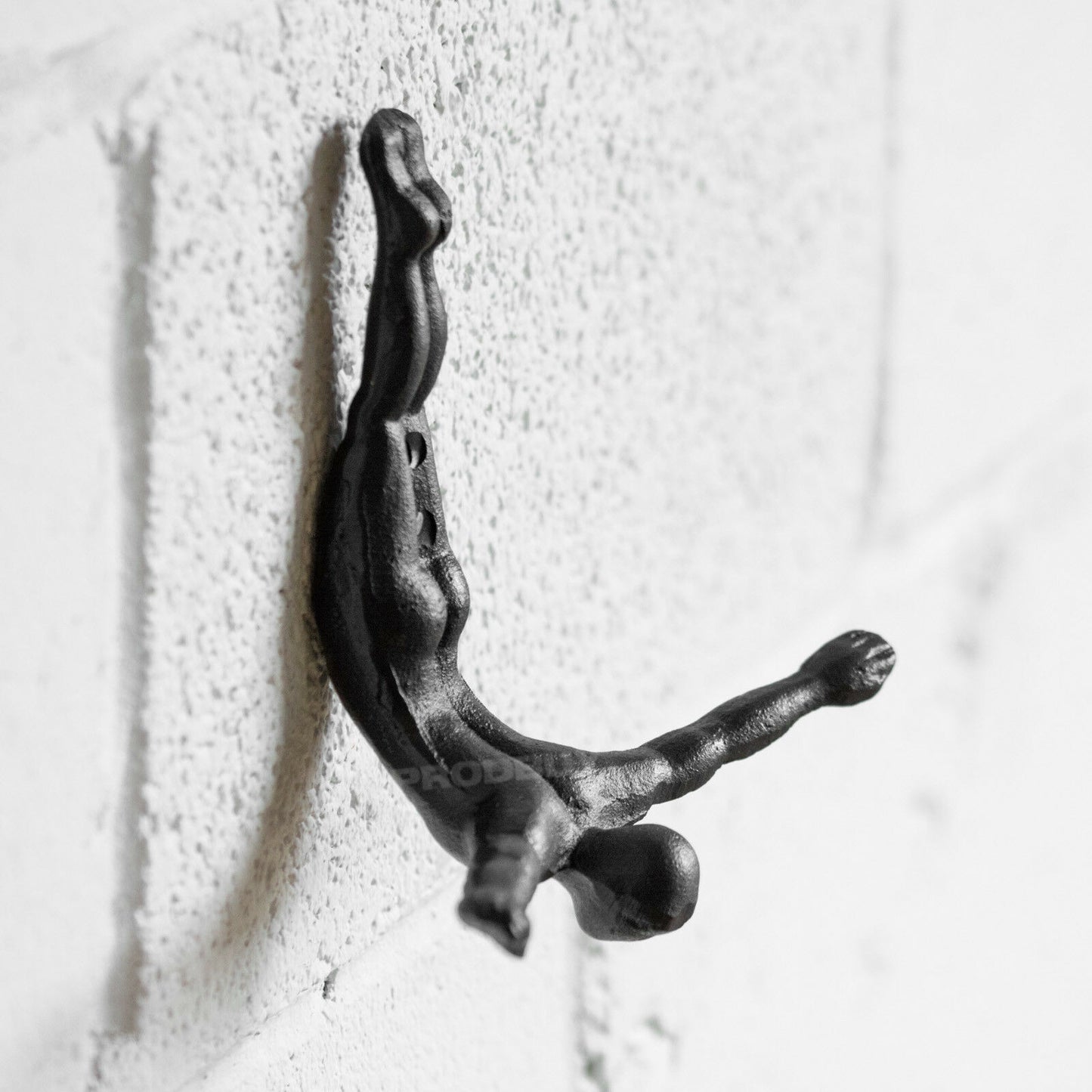 Cast Iron Diving Figure Wall Storage Hook