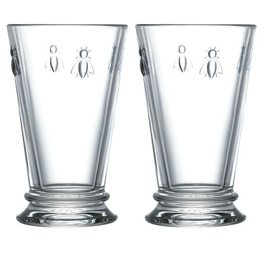 La Rochère Set of 2 Bee Hi Ball Tumblers 300ml Glasses