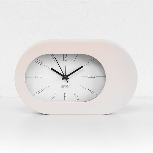 Pink Modern Oval Alarm Clock
