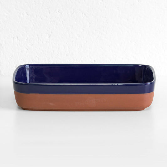 Blue Ceramic Terracotta Rectangular 11" Baking Dish