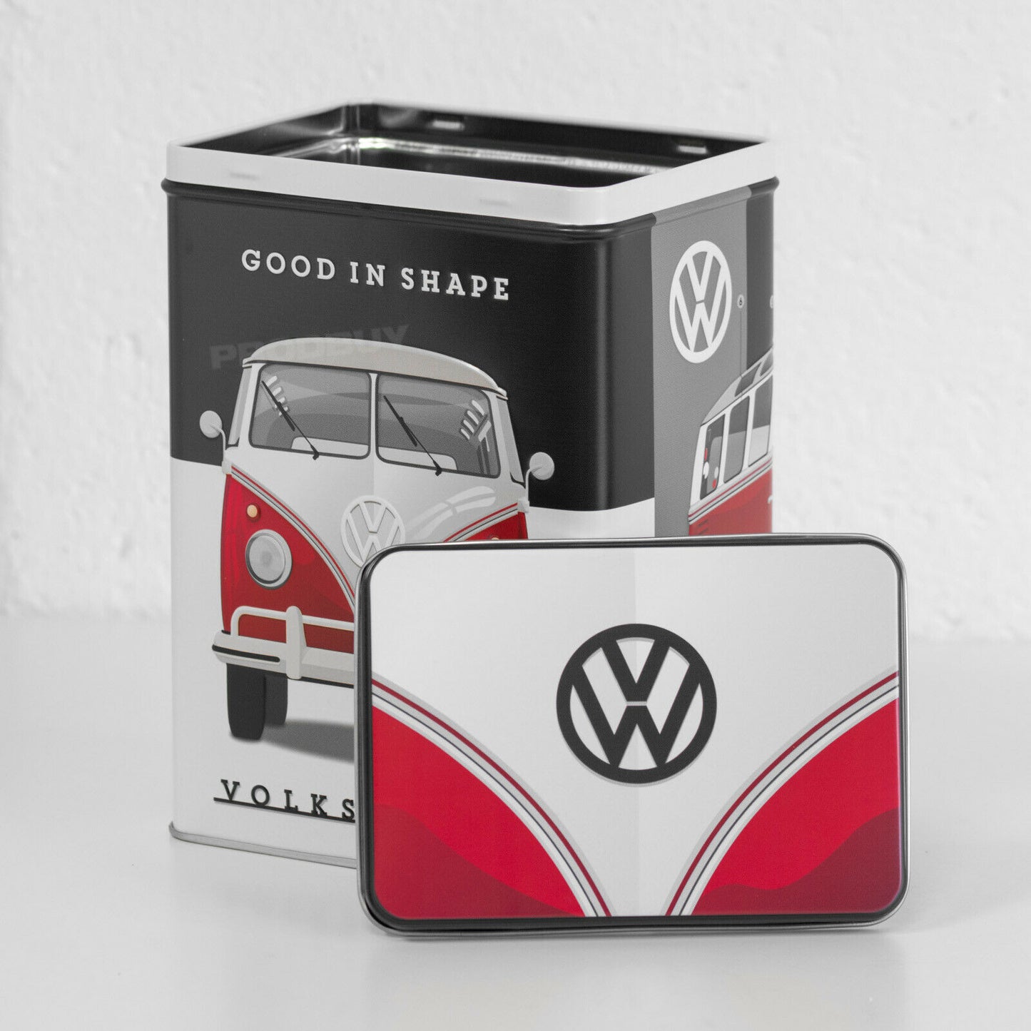 VW 'Good In Shape' Camper Van 3 Litre Metal Storage Tin