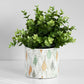 Floral Geometric Trees 12cm Plant Pot Small Ceramic Indoor Cover