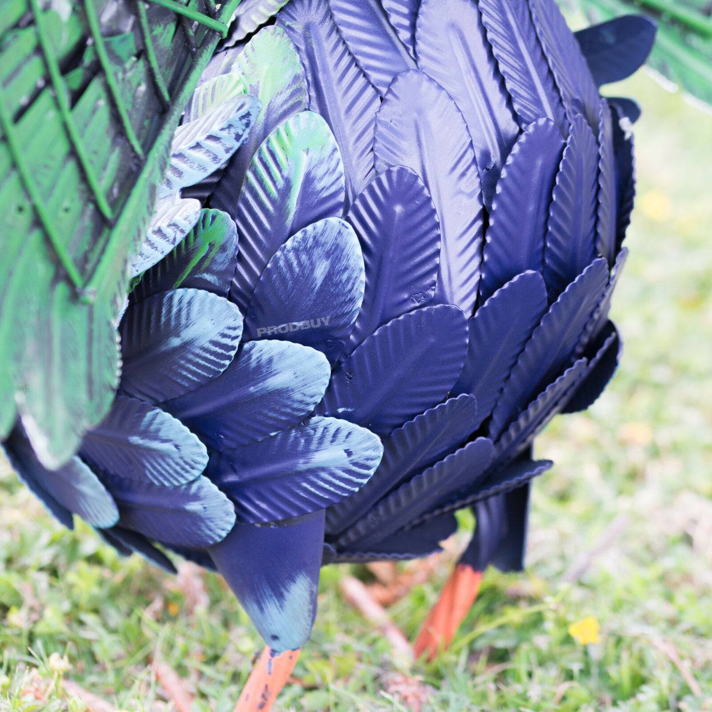 Large 65cm Exotic Peacock Metal Garden Ornament