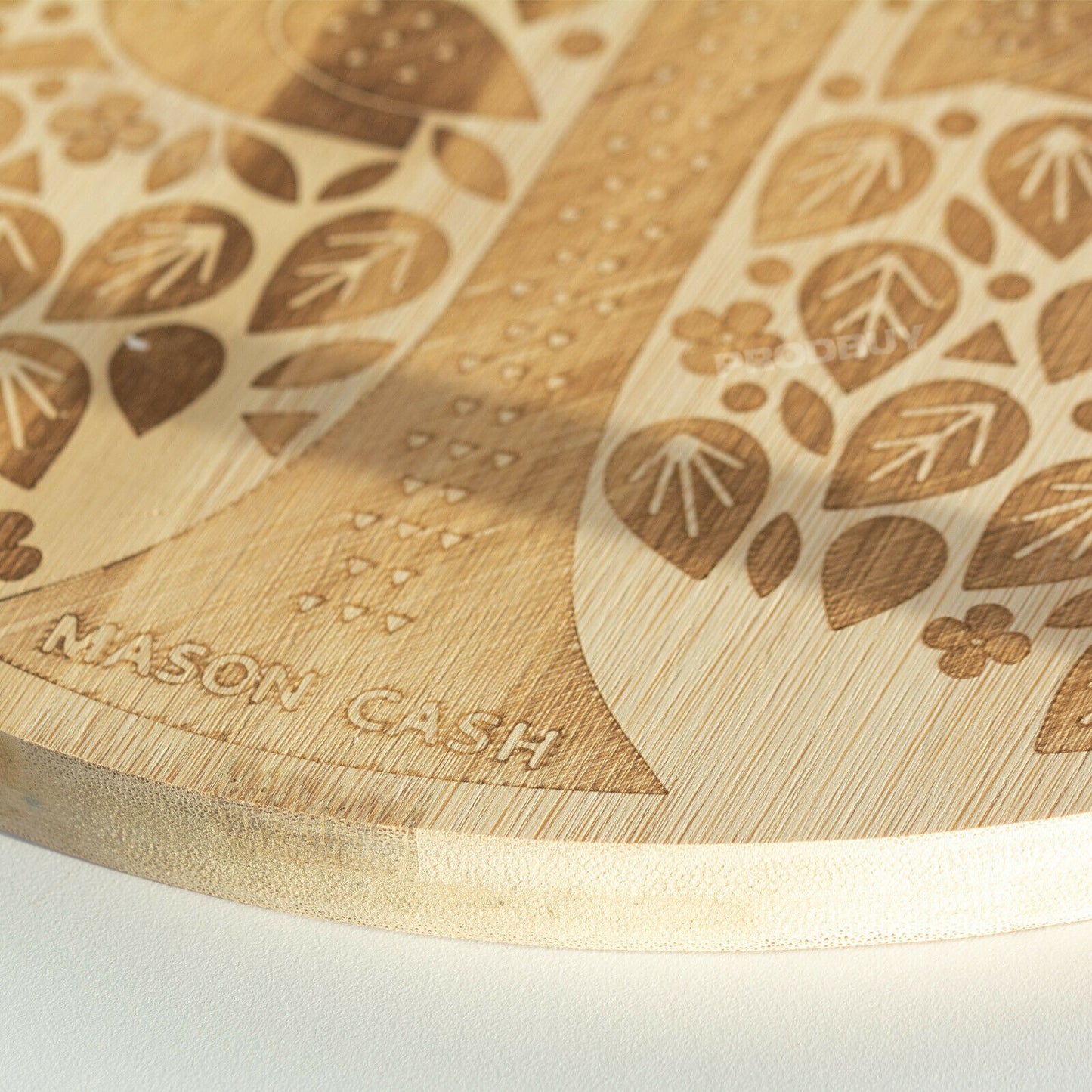 Tree & Owls Bamboo Chopping Board Decorated 32cm Round
