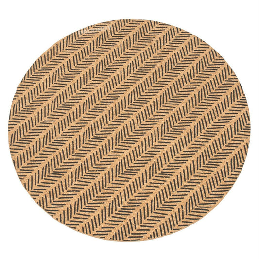 Pack of 4 Monochrome Cork Placemats with Black Print