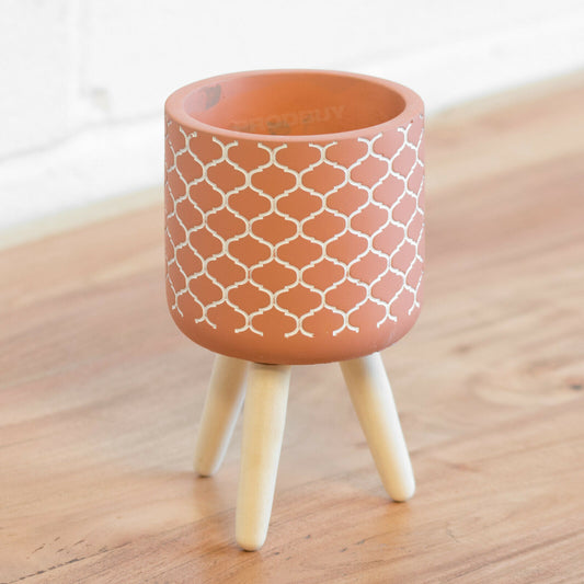 Terracotta Small Round Planter with Legs