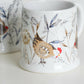 Set of 2 Country Hens Large Footed Coffee Mugs