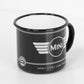 Mini Car Enamel Mug 360ml Black Retro Camping Cup