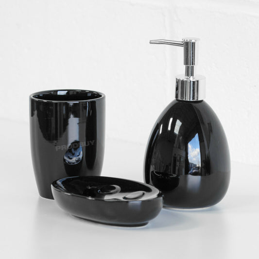 Ceramic 3 Piece Bathroom Accessories Set