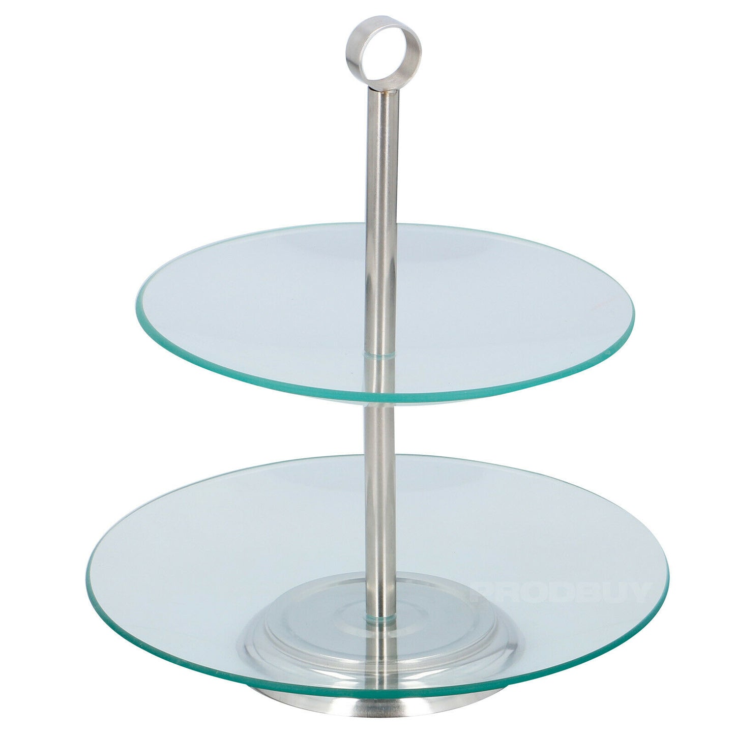 Round 2 Tier Cake Stand Clear Glass