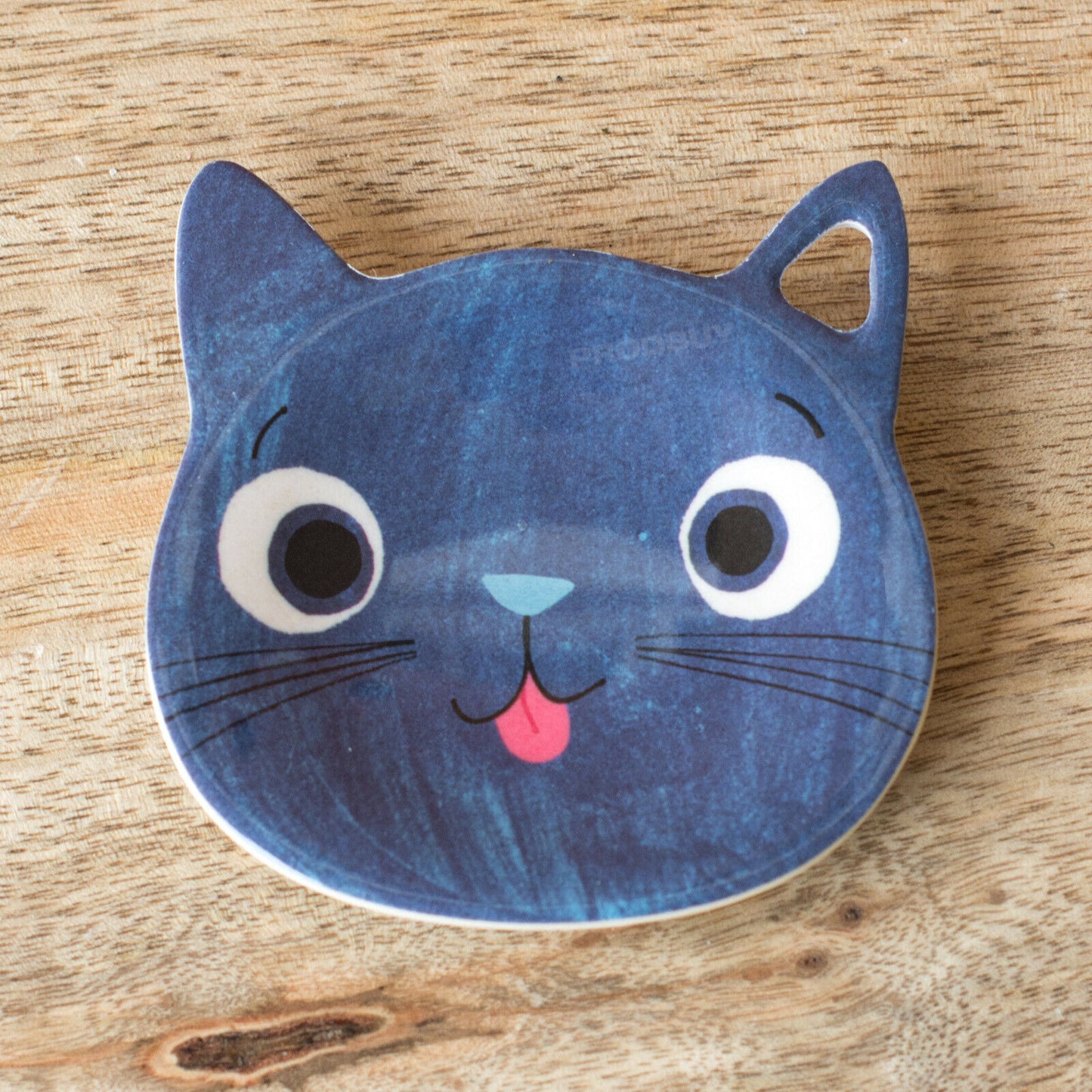 Melamine Plastic Cat Kitten Shaped Tea Bag Holder Storage Teabag Rest Tidy Spoon