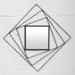 Black Wire Wall Mirror with 40cm Geometric Frame
