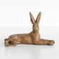 Brown Woodland Laying Hare Desk Table Ornament