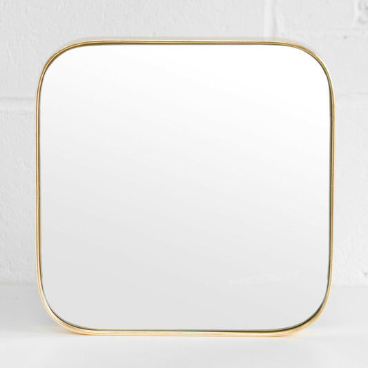 Gold Square 30cm Wall Mirror