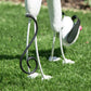 White & Black Sniffer Dog Metal Nodding Garden Ornament