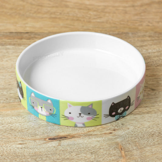 Cat Pawtraits Ceramic Pet Food Bowl