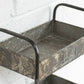 Galvanised Metal 3 Shelf Wall Unit Industrial Style