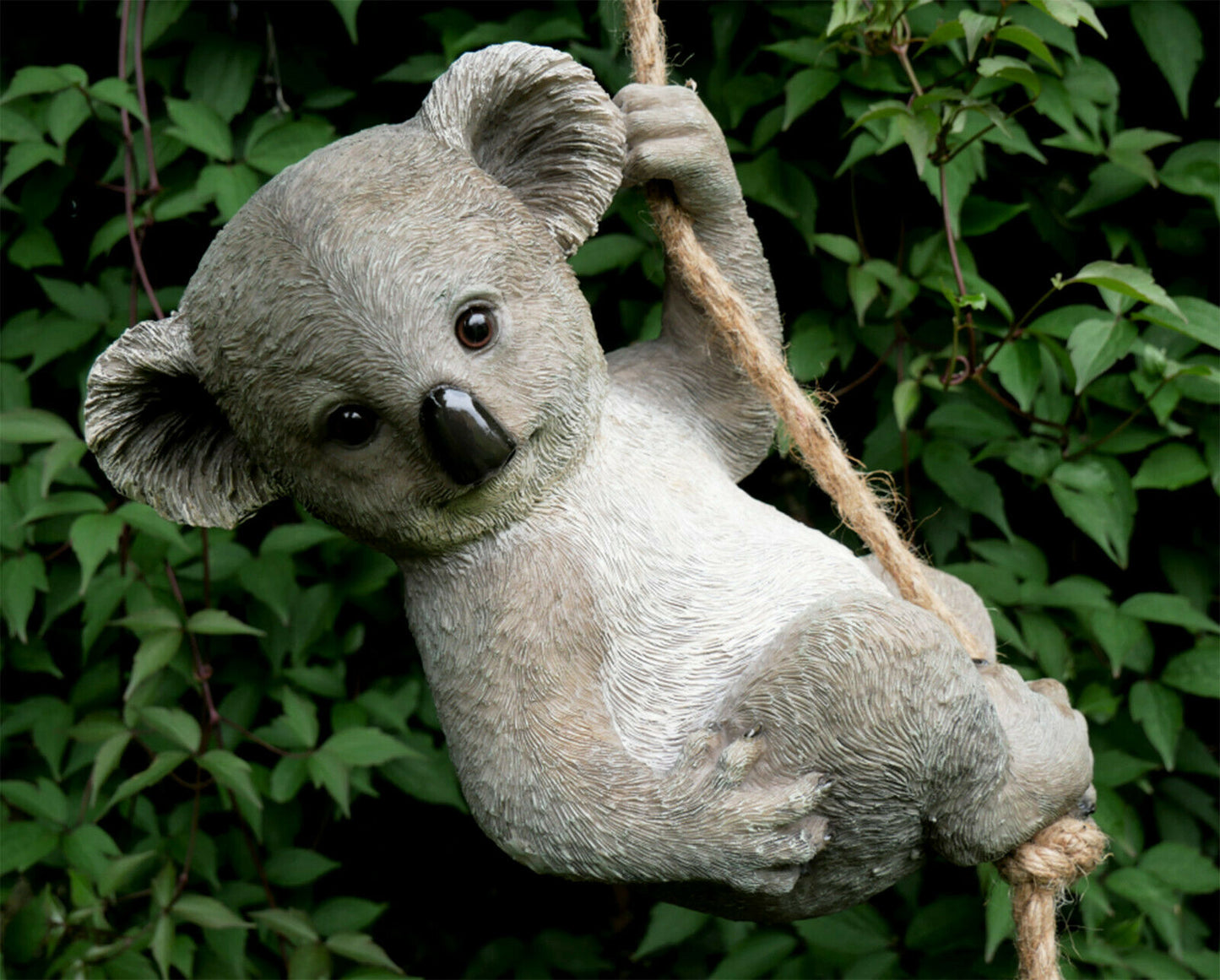 Koala Swinging On Rope Garden Tree Hanging Ornament
