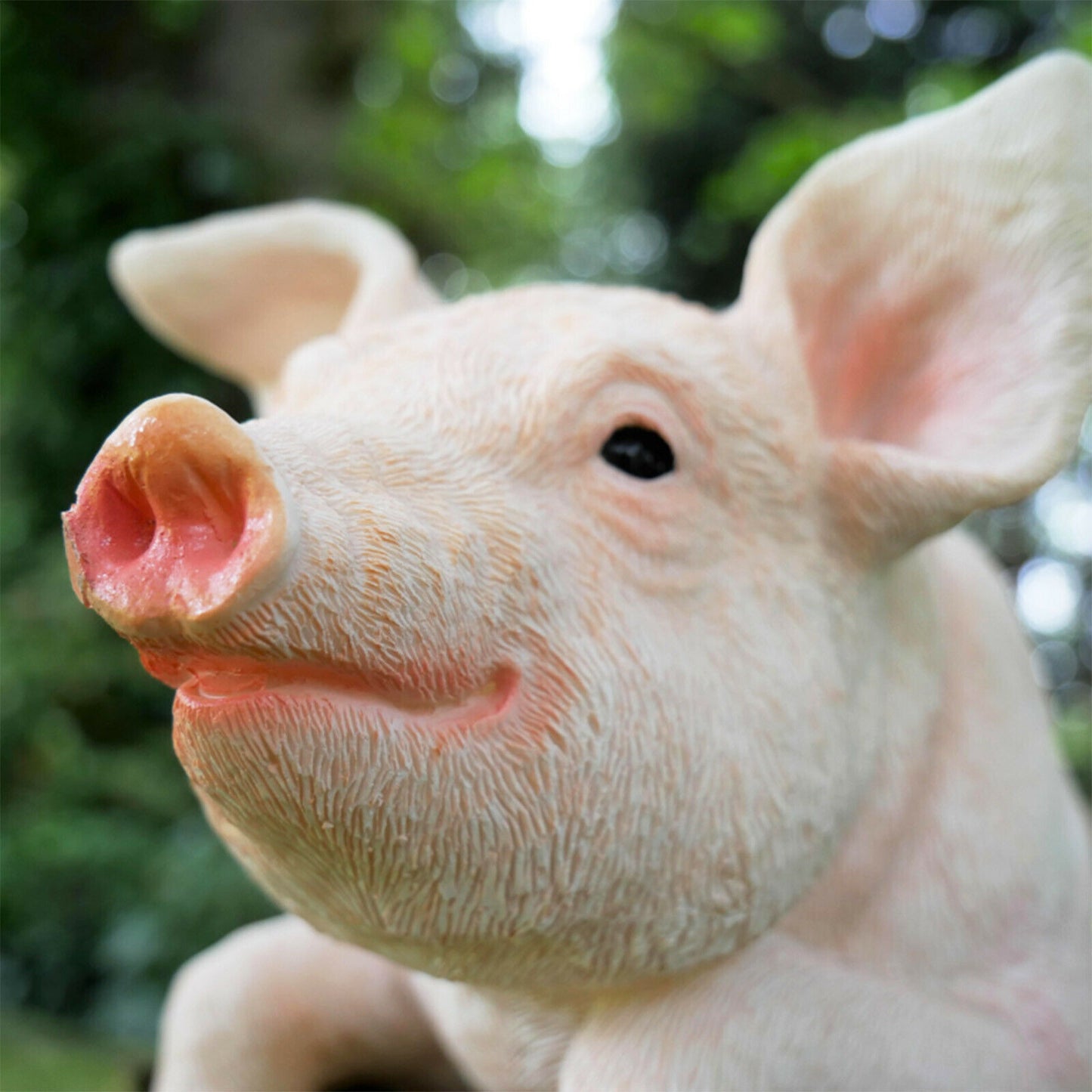 Fence Hanging Pink Pig Ornament