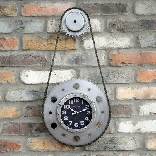 Industrial Style Bike Chain Wall Clock