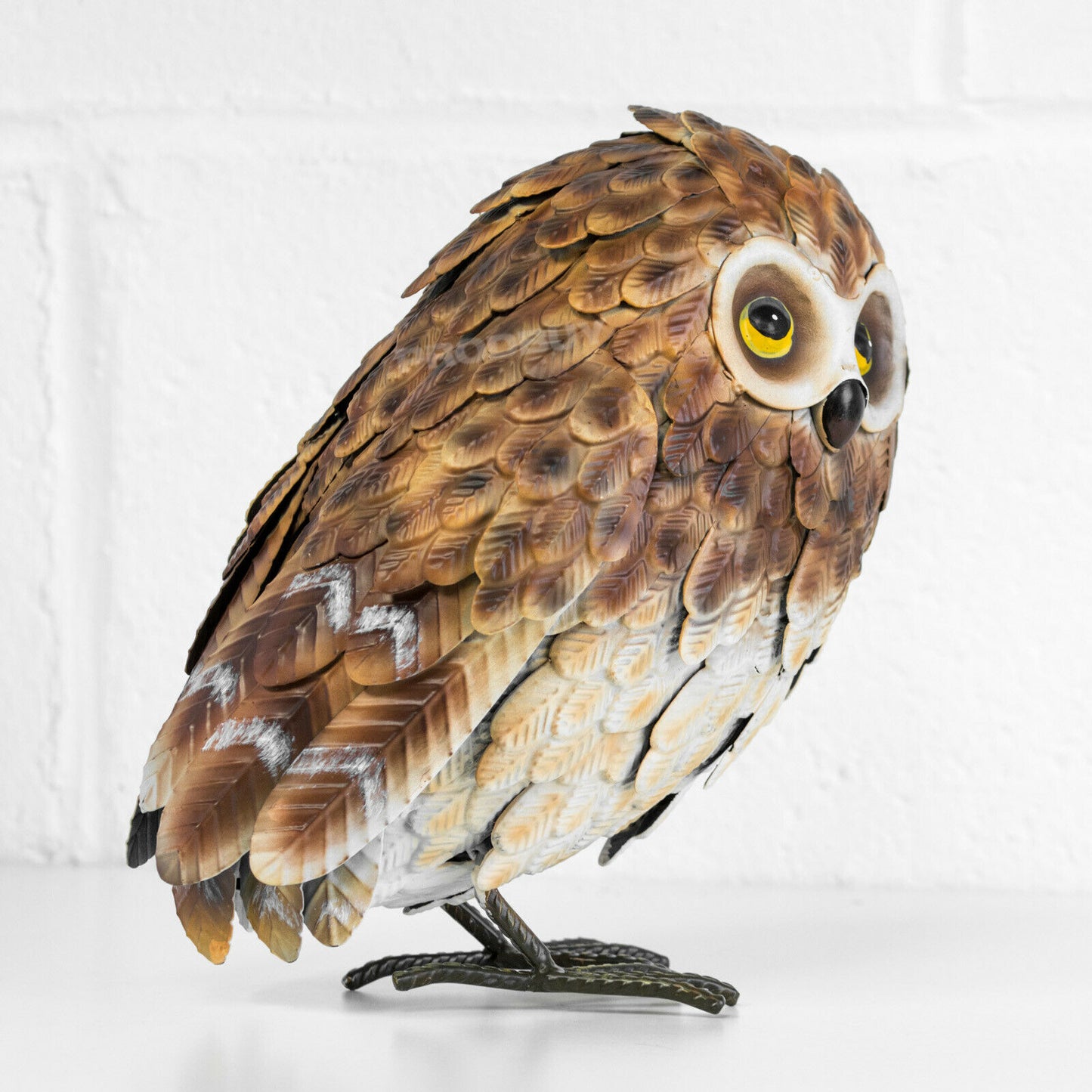 Brown Owl Metal 21cm Garden Ornament