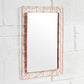 Copper Colour Metal Wall Mirror Large Rectangle 55cm