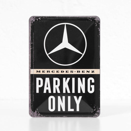 Small 'Mercedes-Benz Parking Only' Metal Wall Sign