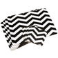 Set of White & Black Chevron 4 Placemats & 4 Coasters