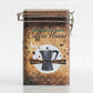 Italian Coffee House Clip Top 1.3 Litre Storage Tin