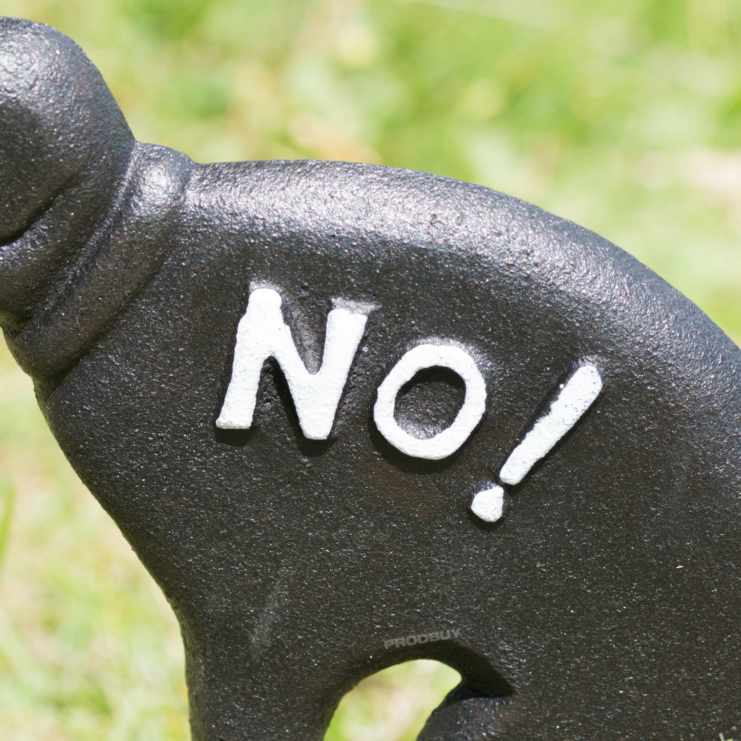 Cast Iron 'No!' Fouling Dog Poo Garden Sign