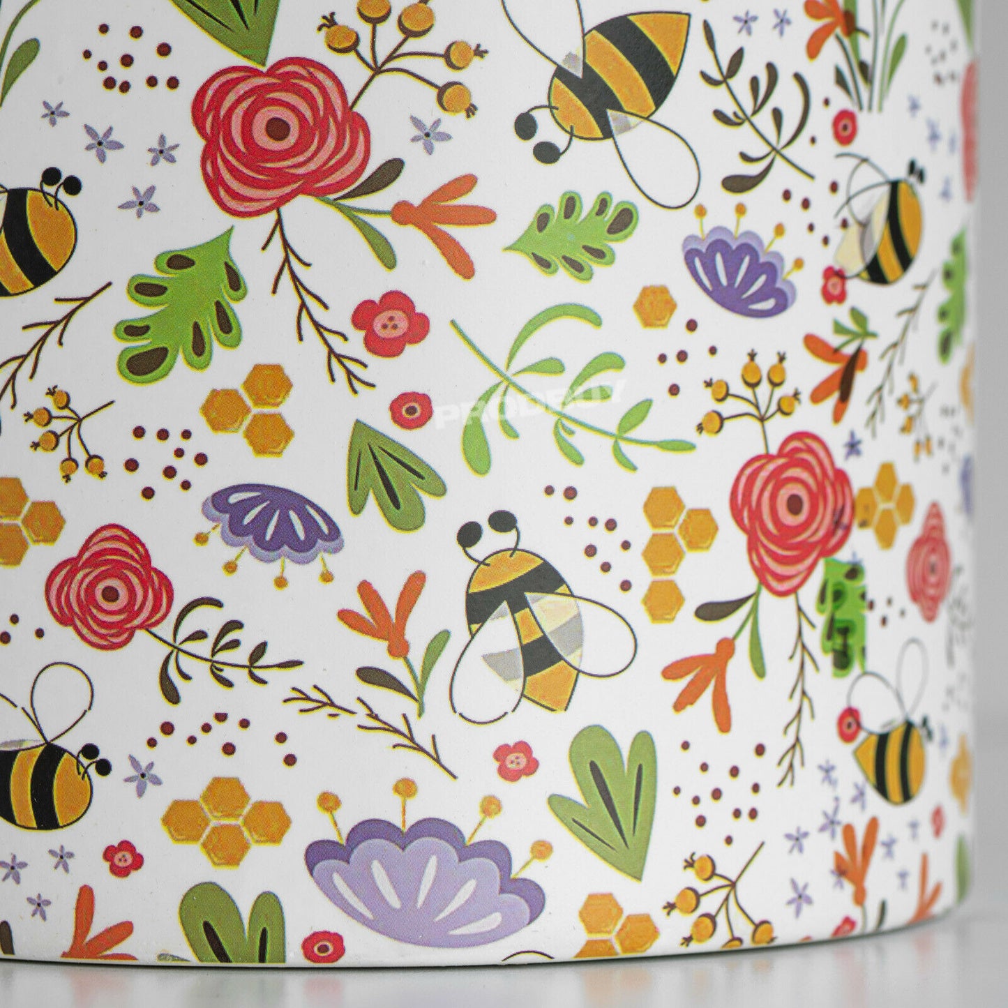 Floral Bees 16cm Plant Pot Large White Ceramic Indoor Cover