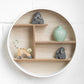 White Round Shelving Unit 45.5cm Wooden Wall Storage