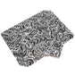 Set of 4 Placemats & 4 Coasters with Black & White Floral Design