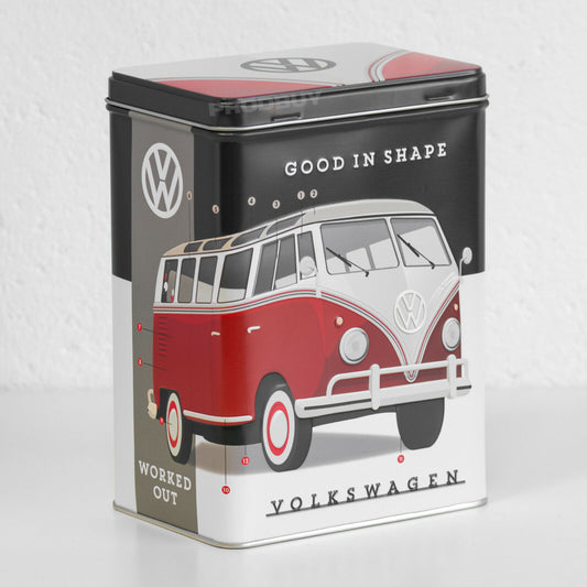 VW 'Good In Shape' Camper Van 3 Litre Metal Storage Tin
