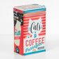 Cats & Coffee Retro Clip Top 1.3 Litre Storage Tin