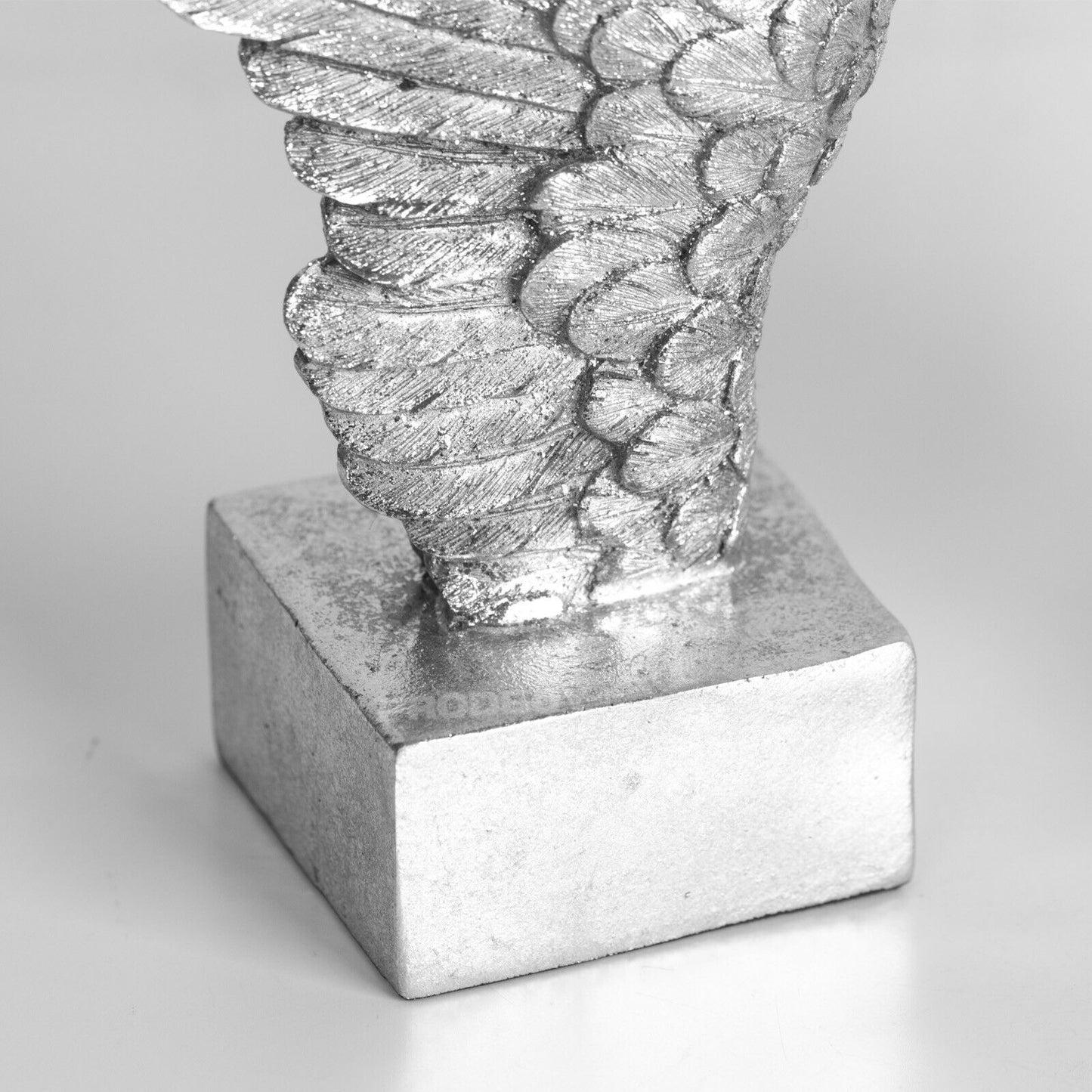 Large Silver 10" Pair of Angel Wings Bookends