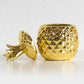 Gold Pineapple Fruit Trinket Pot Ornament