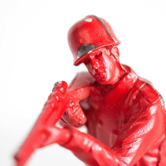 Small Resin Red Toy Soldier Figure