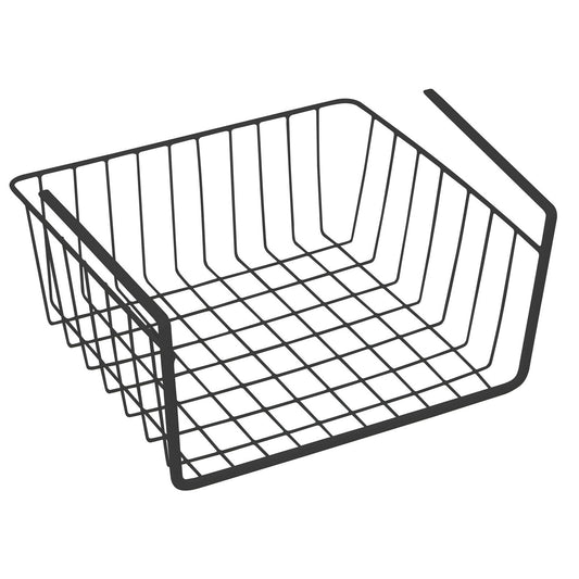 30cm Black Under Shelf Storage Basket Rack Kitchen Cleaning Cupboard Organiser