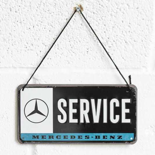 'Mercedes-Benz Service' 20cm Hanging Metal Wall Sign