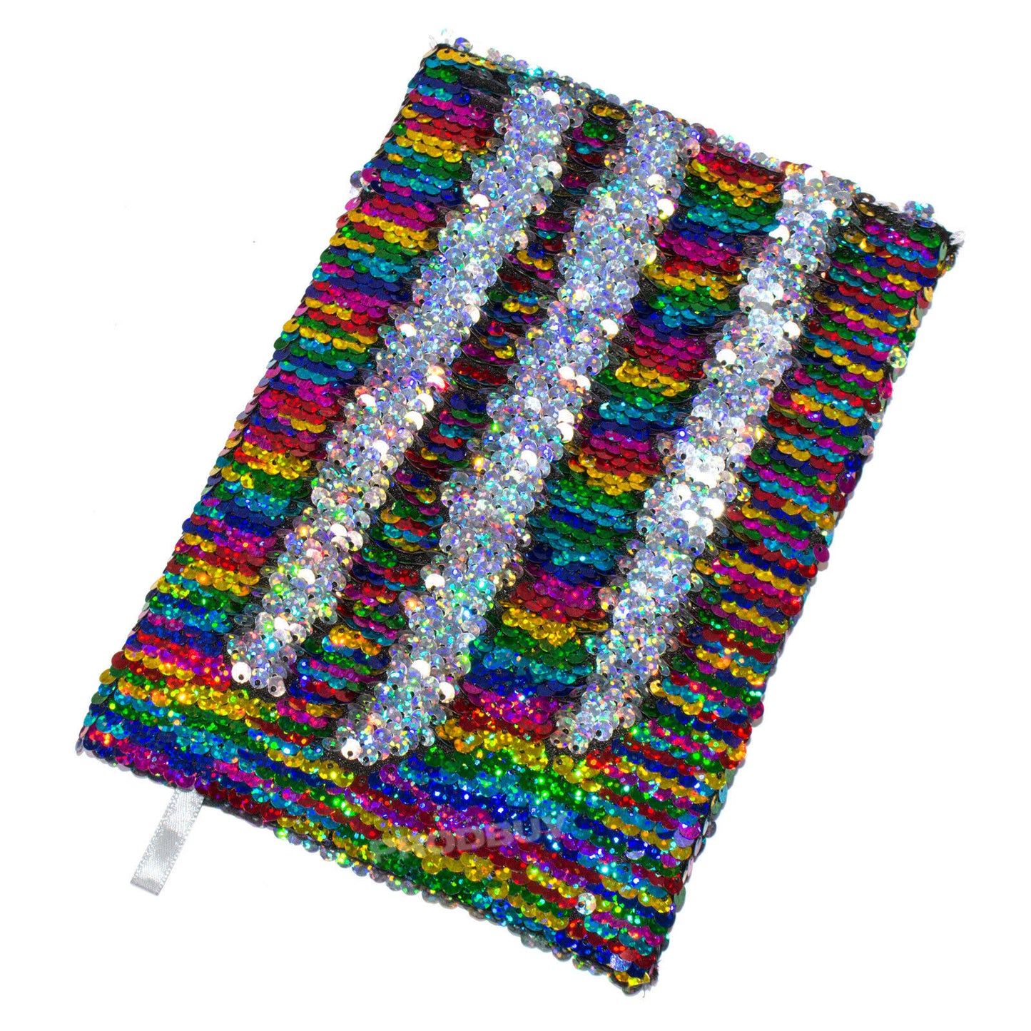 Rainbow & Silver A5 Reversible Sequins Notebook