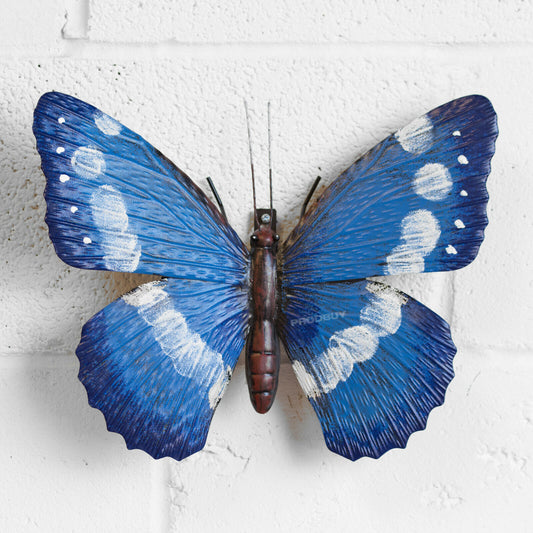 Metal Blue Butterfly 3D Wall Decoration