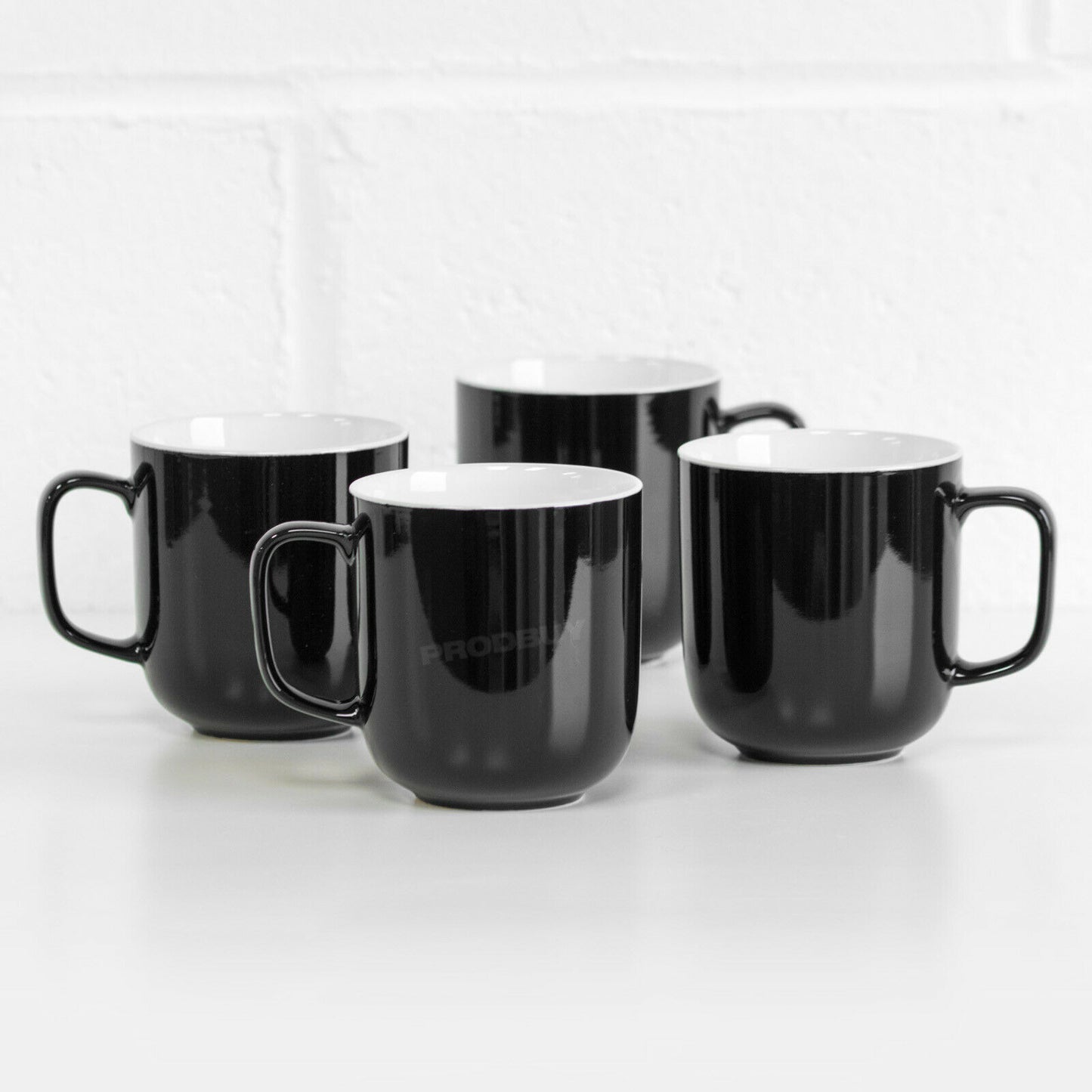 Set of 4 Brights Colour 14oz Fine Stoneware Barrel Mugs Tea Coffee Latte Cups