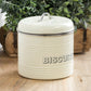 Cream Biscuit Barrel 3.5 Litre Storage Jar